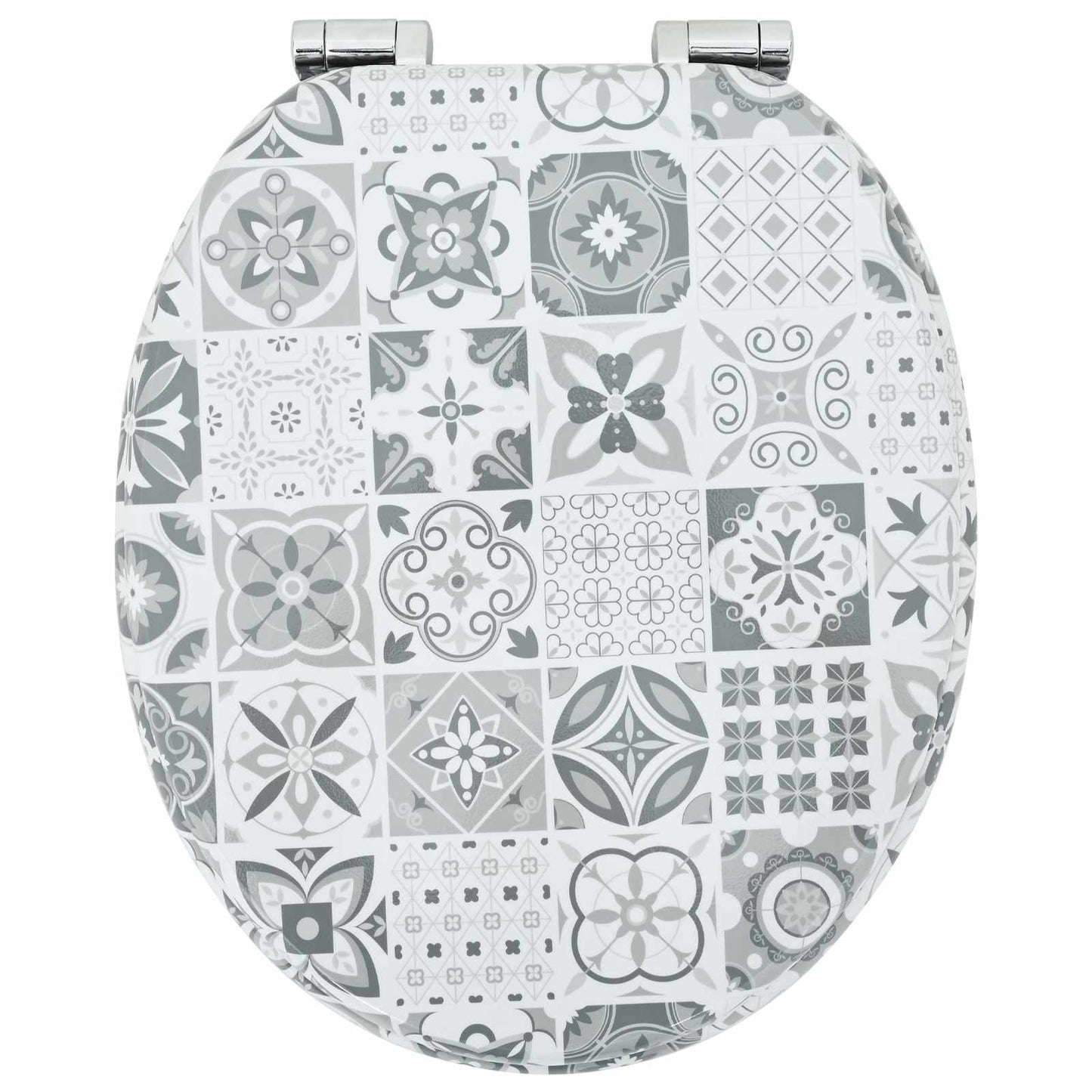 Toilet sæde 2 pcs Blå og Hvid Porcelæn 44 x 38 cm
