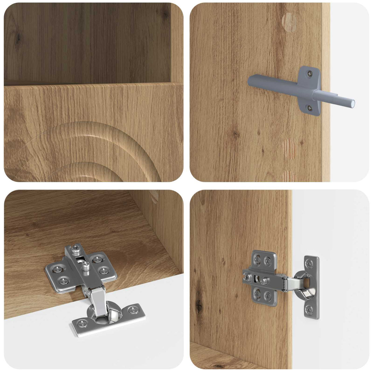 3-delt LED TV Skab Artisan-eg Konstrueret træ