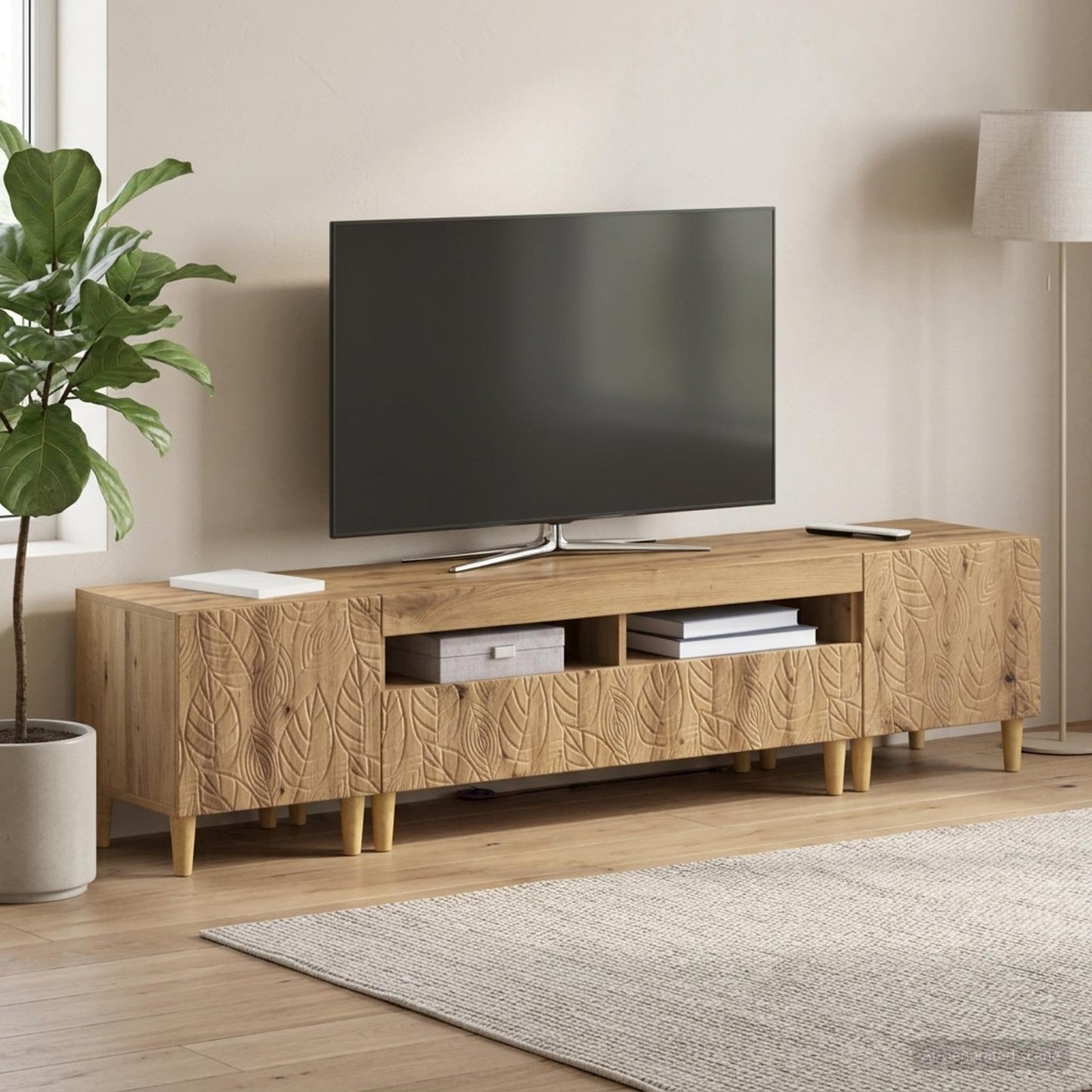 3-delt LED TV Skab DELFT Artisan-eg Konstrueret træ