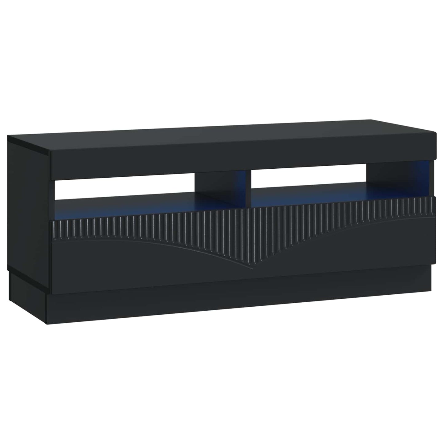 LED TV-skab HOORN 3 stk. Sort Konstrueret træ
