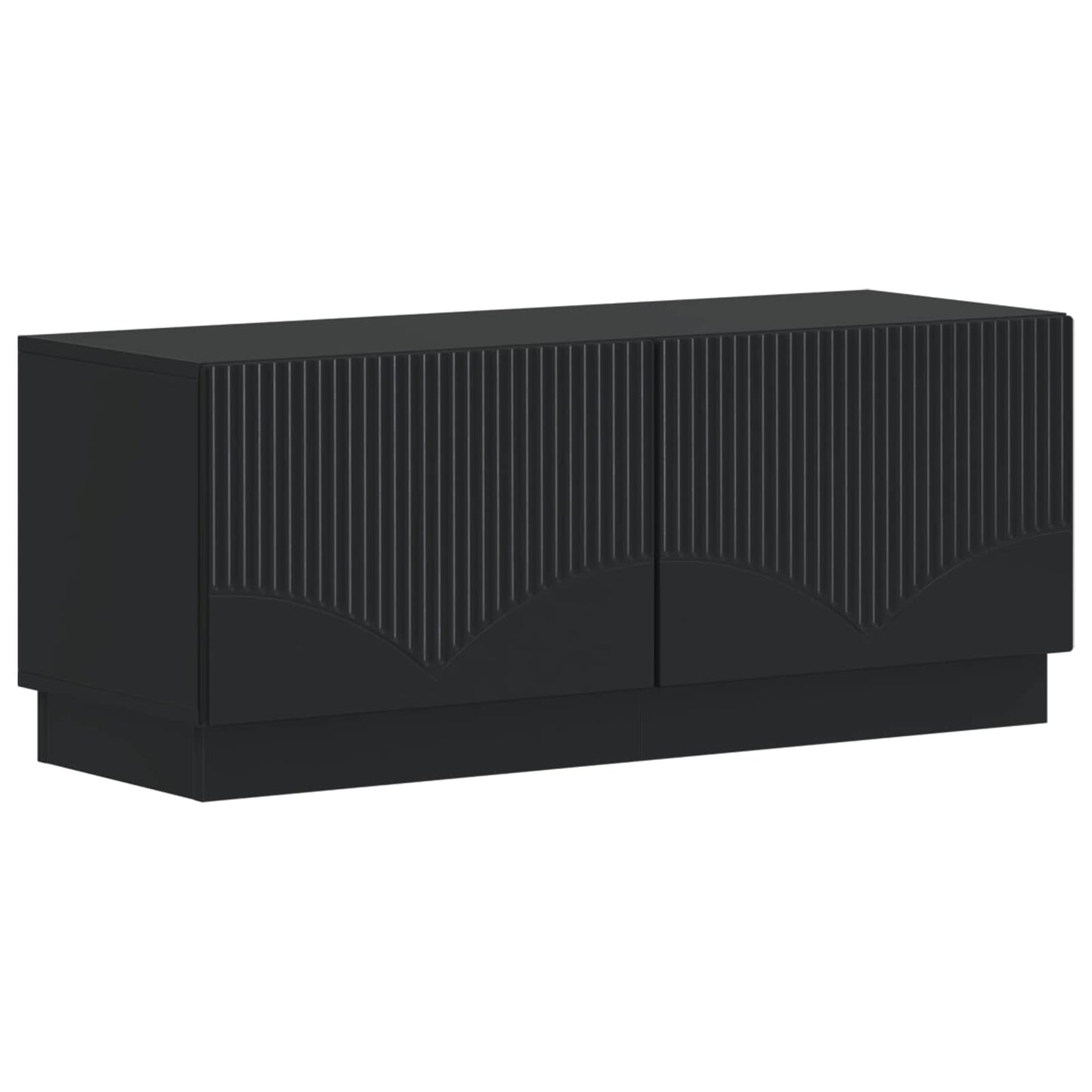 LED TV-skab HOORN 3 stk. Sort Konstrueret træ