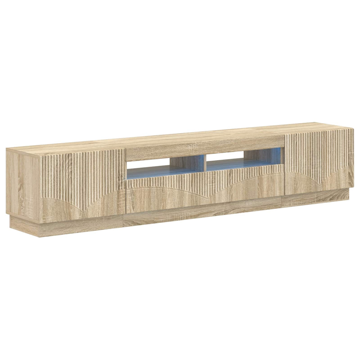 LED TV-skab HOORN 3 stk. Sonoma-eg Konstrueret træ