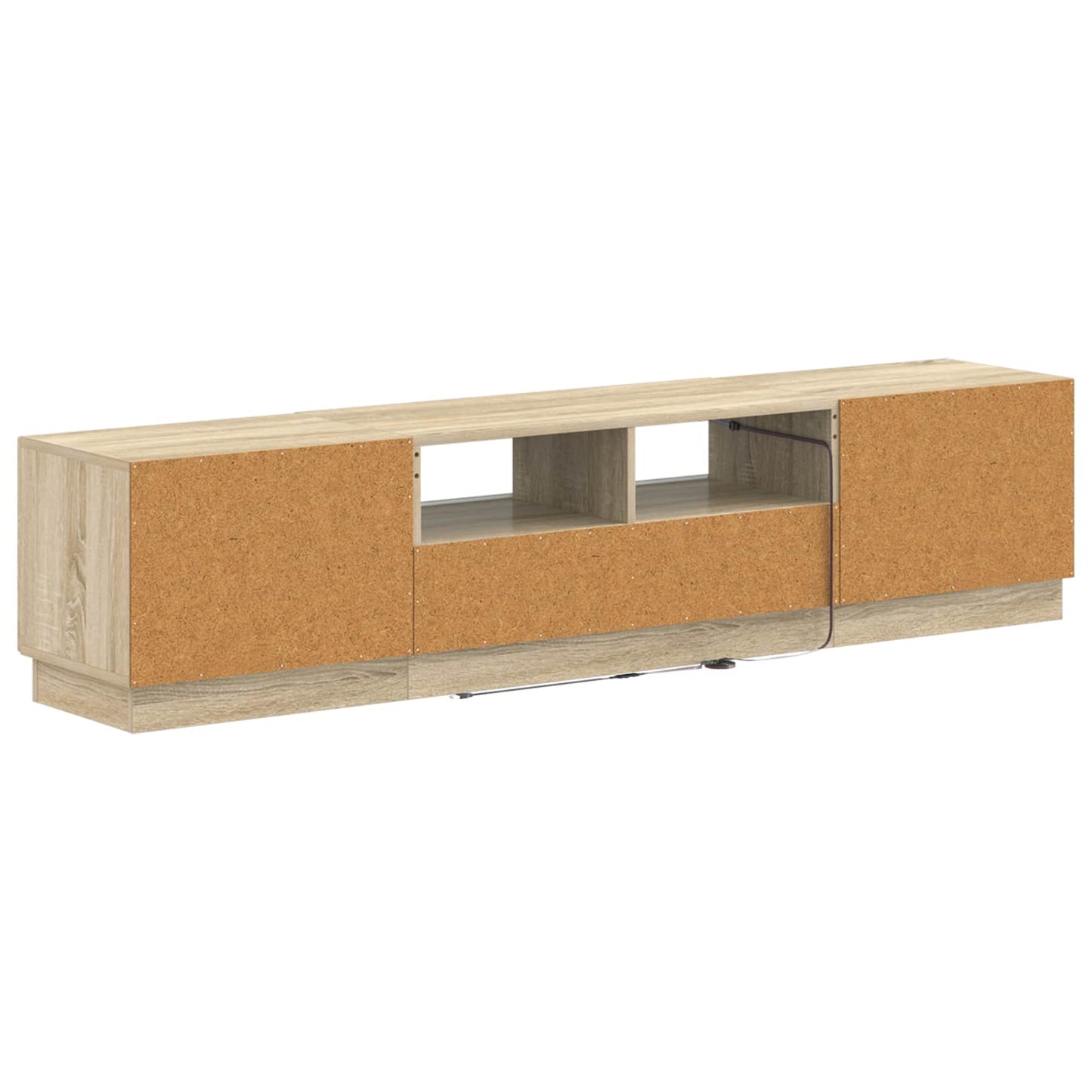 LED TV-skab HOORN 3 stk. Sonoma-eg Konstrueret træ
