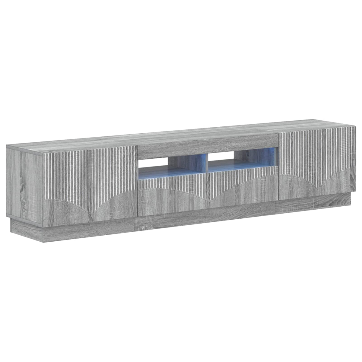 LED TV-skab HOORN 3 stk. Grå Sonoma Konstrueret træ