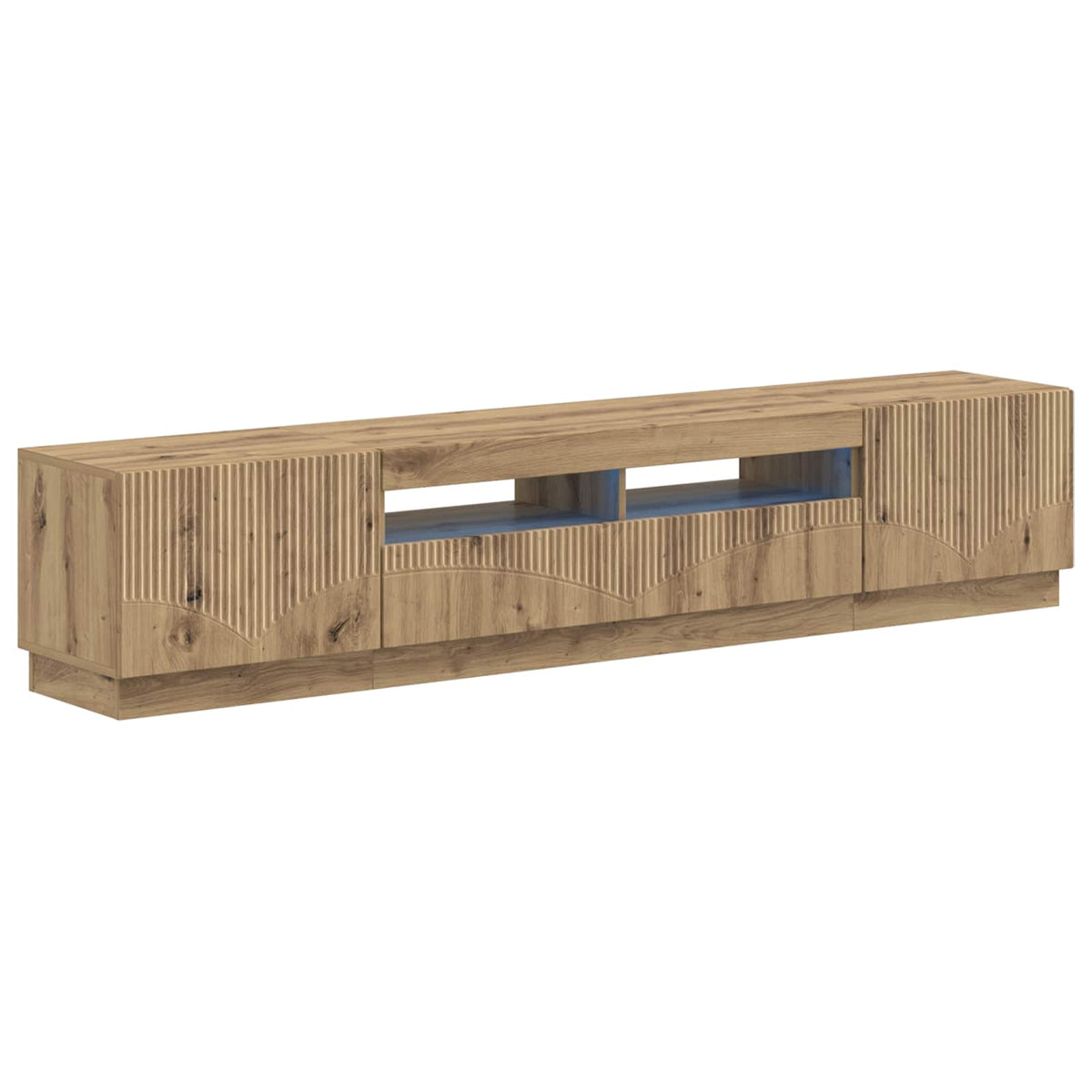 LED TV-skab HOORN 3 stk. Artisan-eg Konstrueret træ