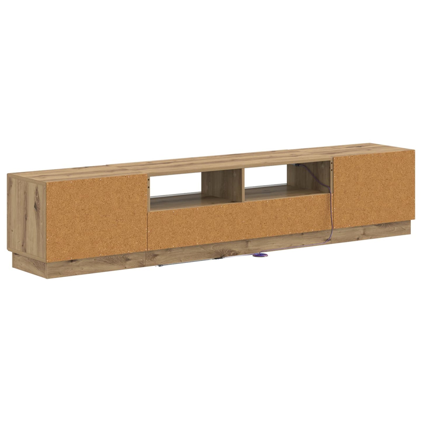 LED TV-skab HOORN 3 stk. Artisan-eg Konstrueret træ