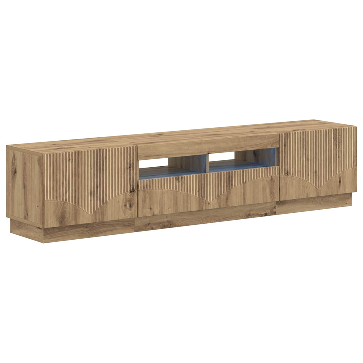 LED TV-skab HOORN 3 stk. Artisan-eg Konstrueret træ