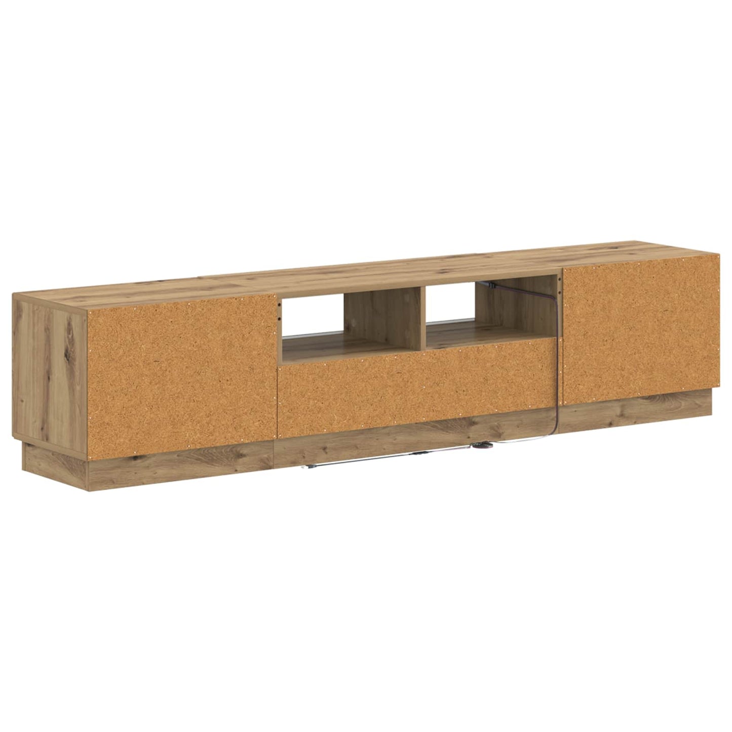 LED TV-skab HOORN 3 stk. Artisan-eg Konstrueret træ