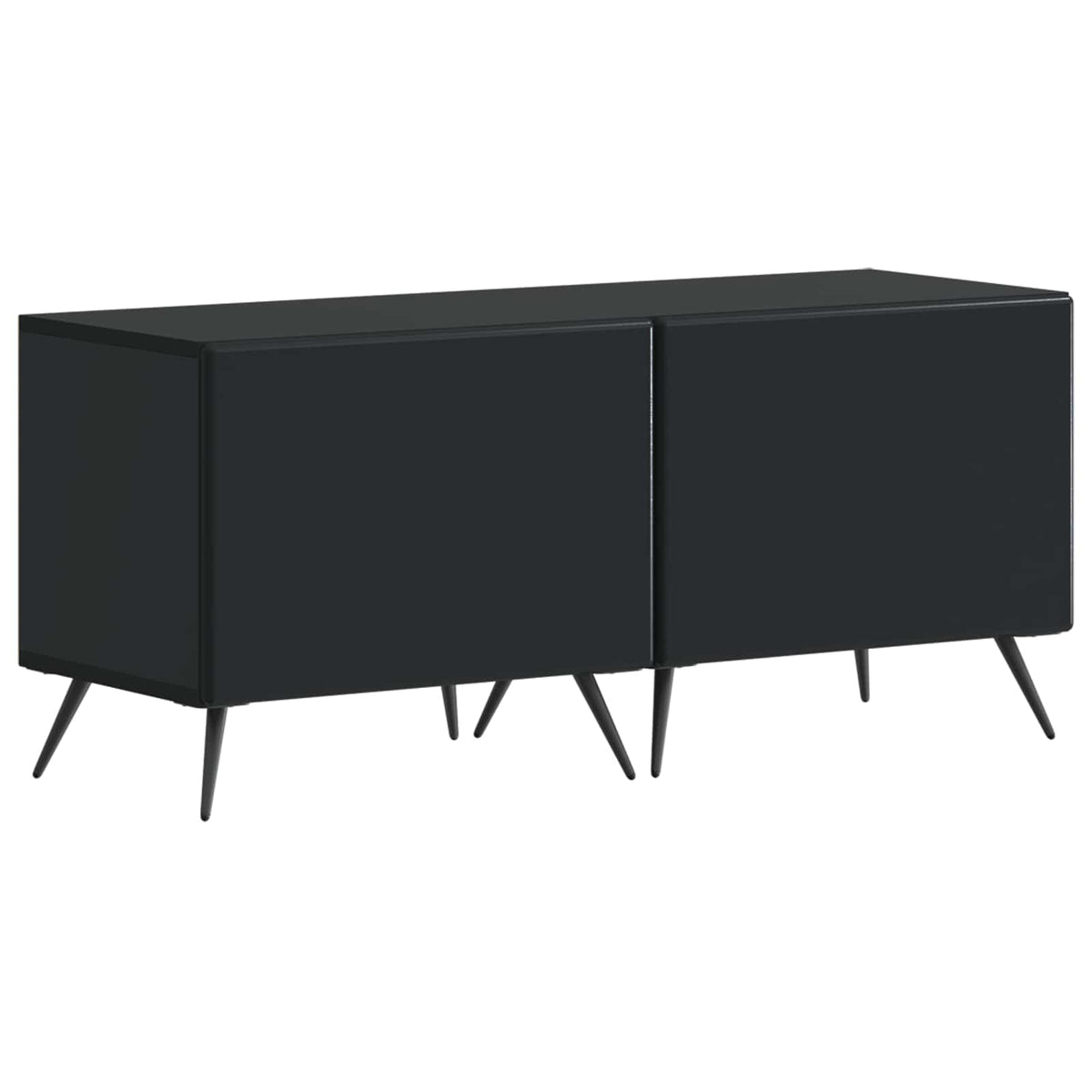 LED TV-skab BREDA 3 stk. Sort Konstrueret træ