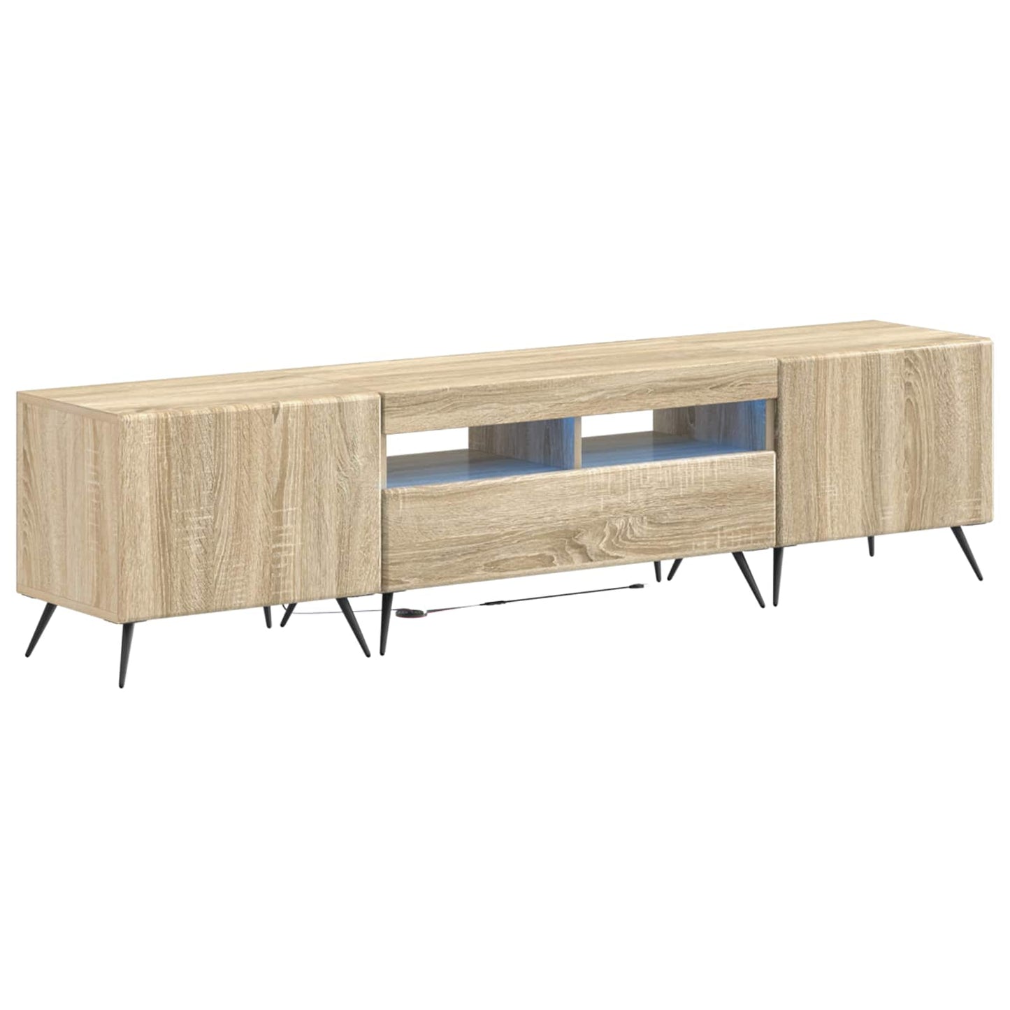 LED TV-skab BREDA 3 stk. Sonoma-eg Konstrueret træ