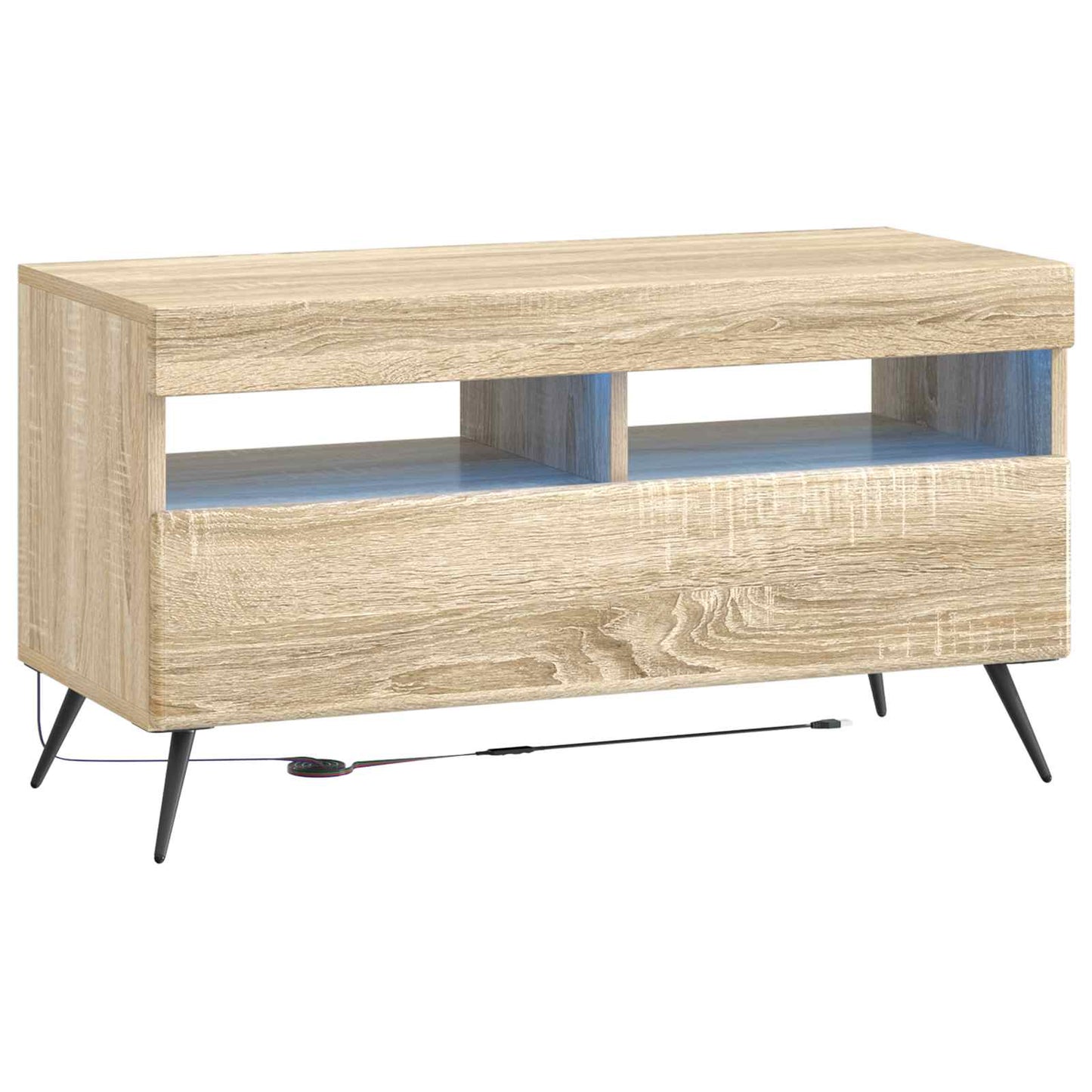 LED TV-skab BREDA 3 stk. Sonoma-eg Konstrueret træ