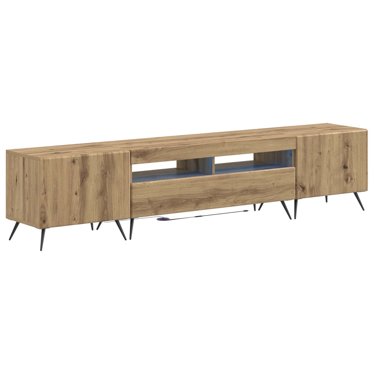 LED TV-skab BREDA 3 stk. Artisan-eg Konstrueret træ
