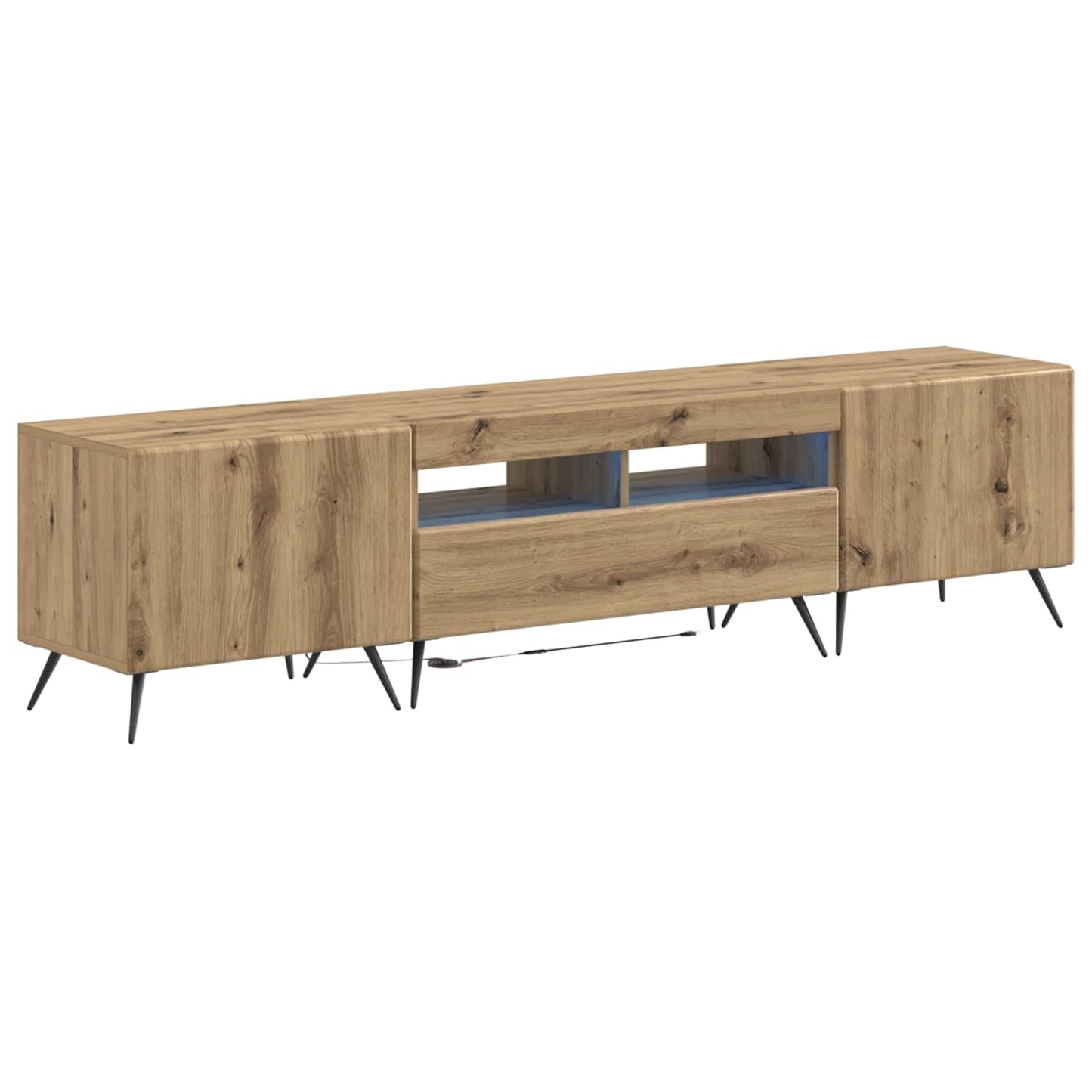 LED TV-skab BREDA 3 stk. Artisan-eg Konstrueret træ