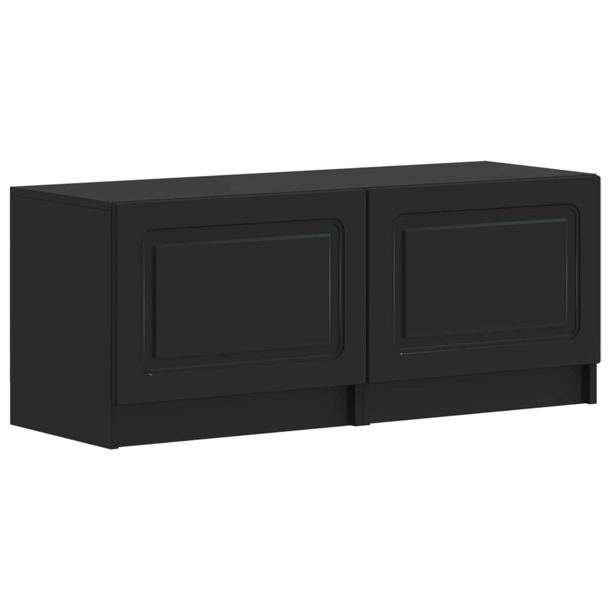 LED TV-skab UTRECHT 3 stk. Sort Konstrueret træ