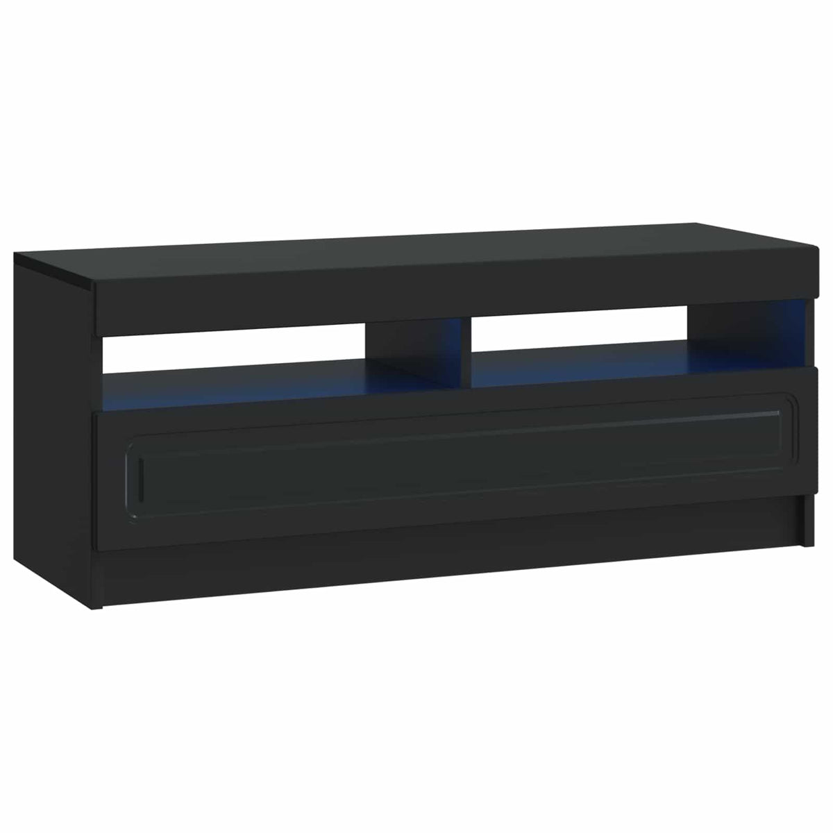 LED TV-skab UTRECHT 3 stk. Sort Konstrueret træ