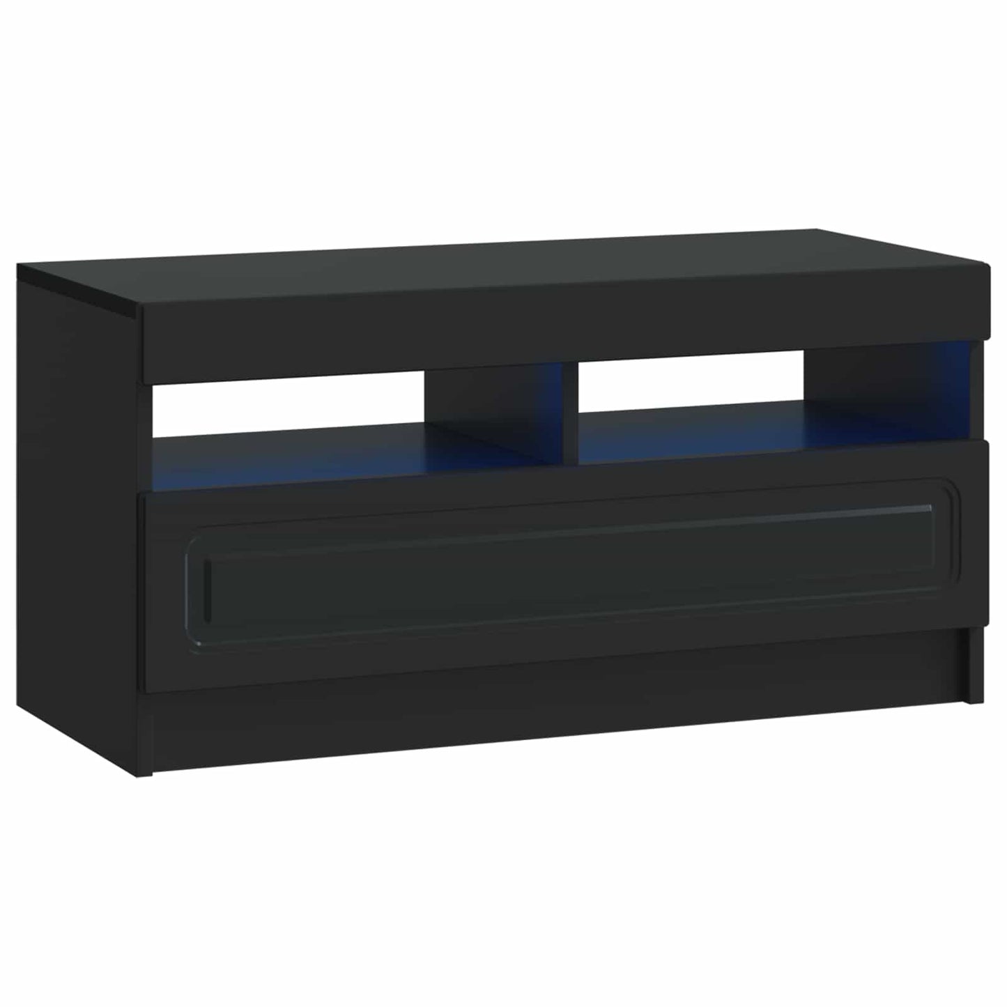 LED TV-skab UTRECHT 3 stk. Sort Konstrueret træ