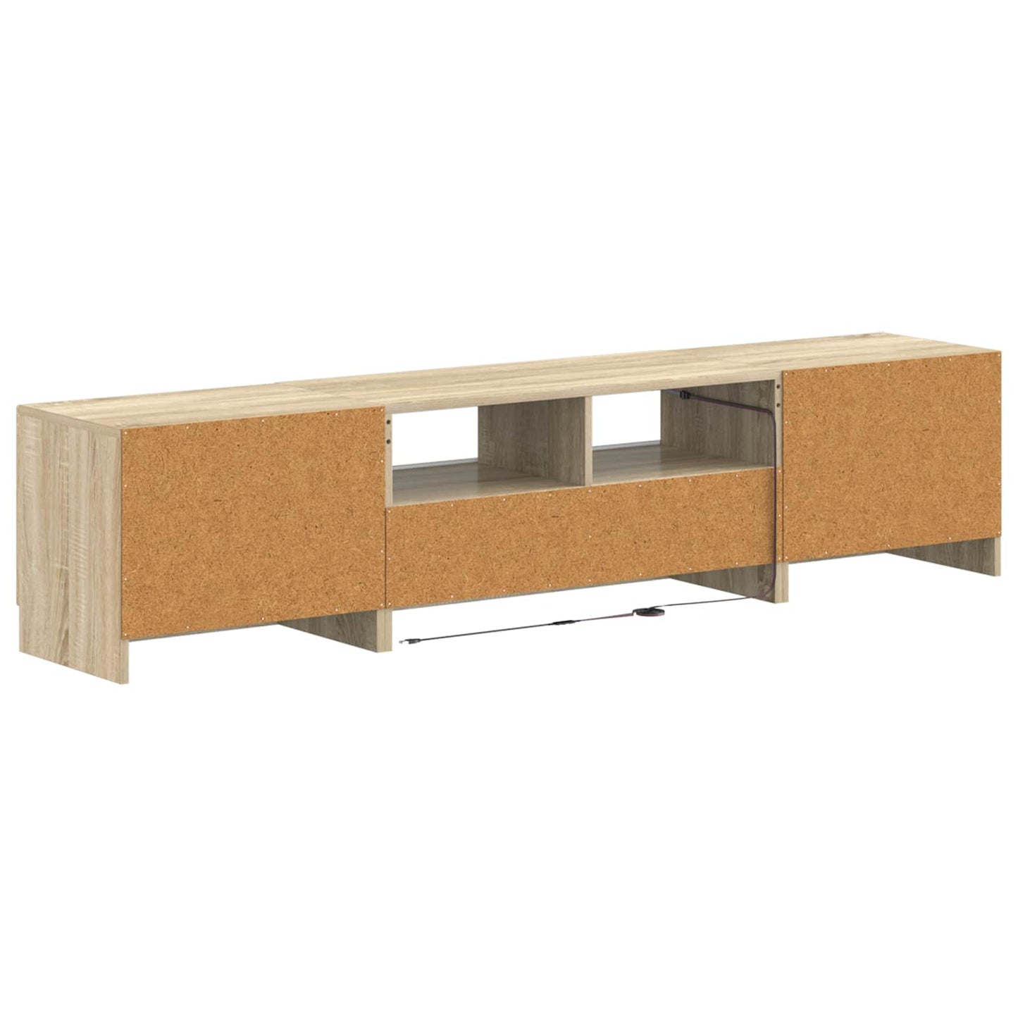 LED TV-skab UTRECHT 3 stk. Sonoma-eg Konstrueret træ