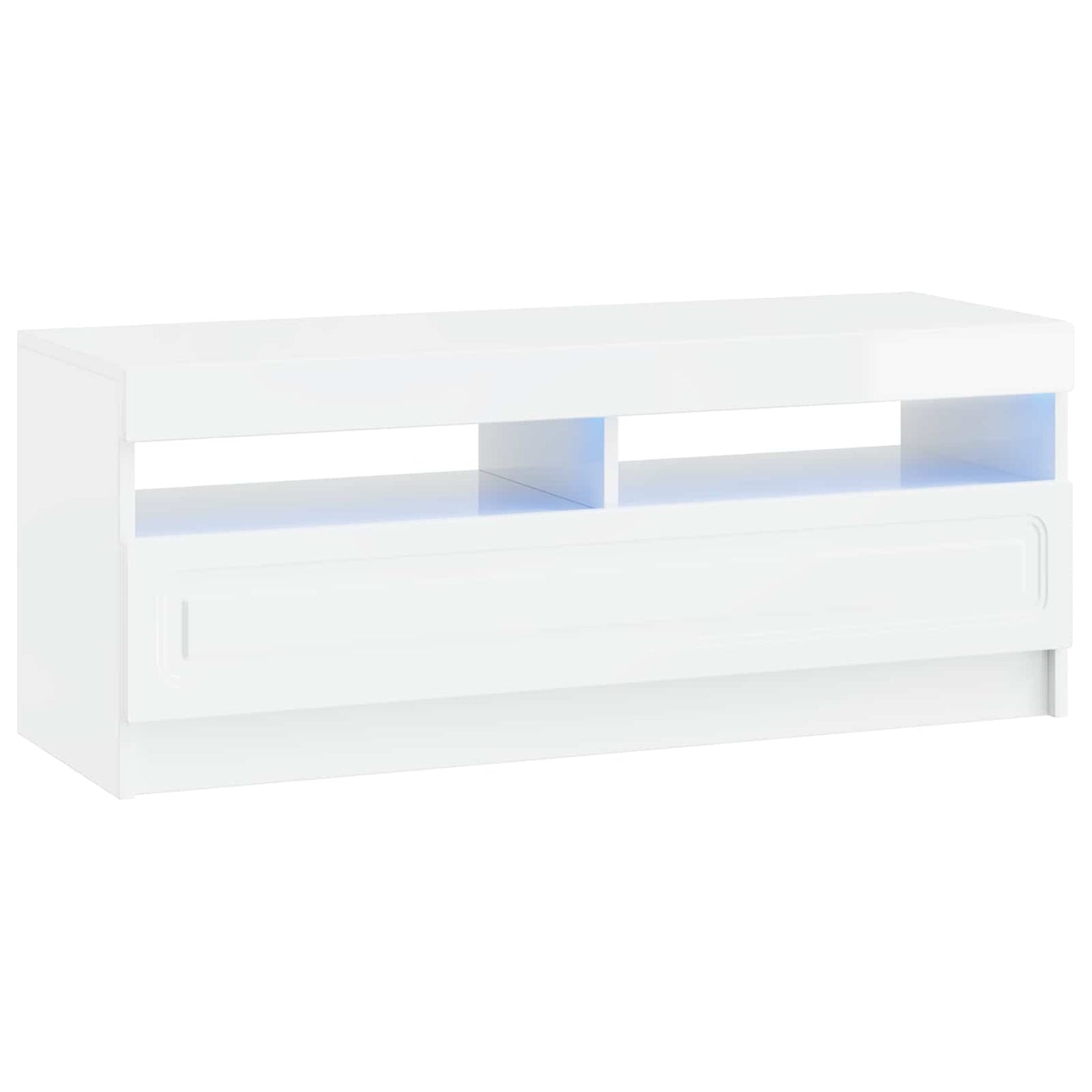 LED TV-skab UTRECHT 3 stk. Hvid højglans Konstrueret træ