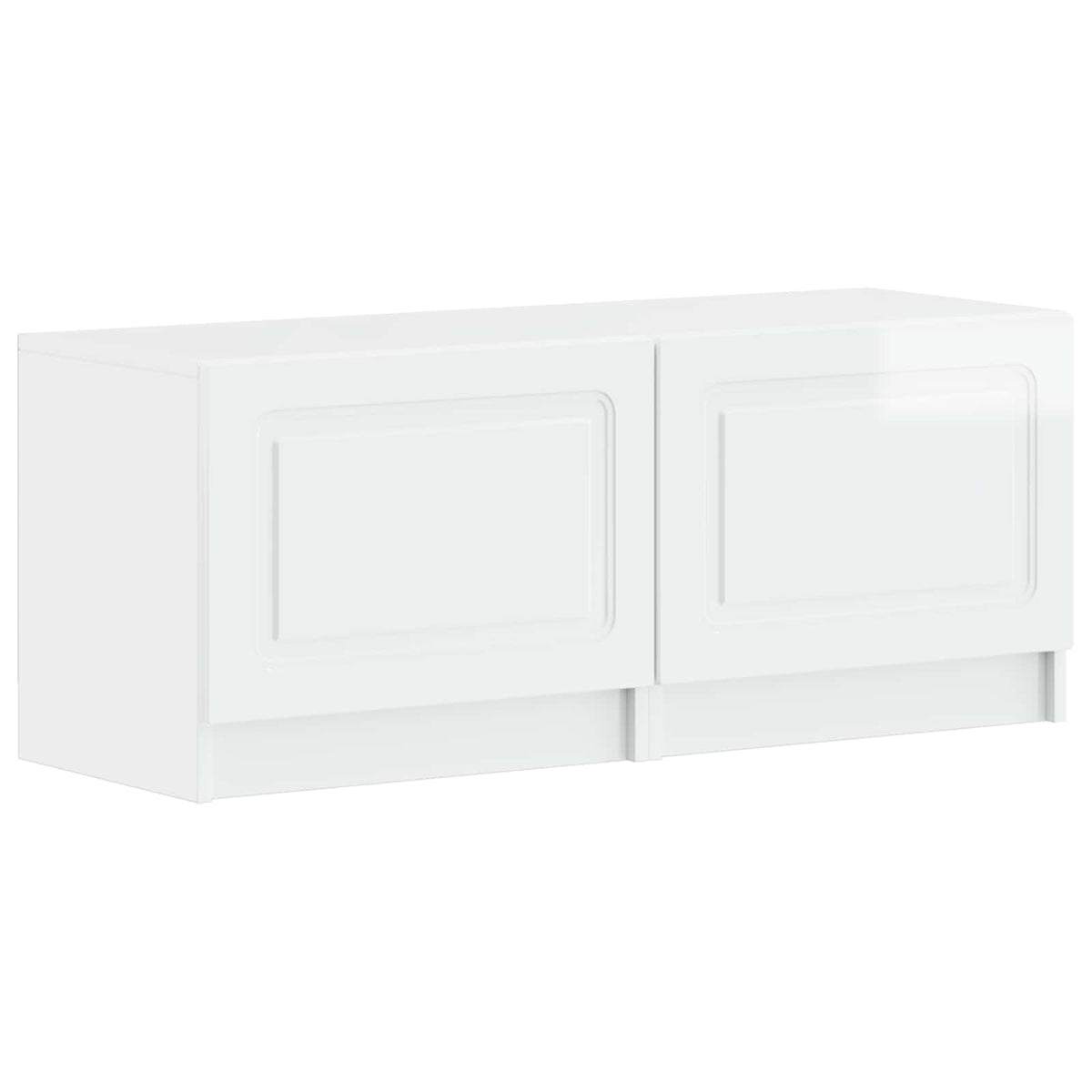 LED TV-skab UTRECHT 3 stk. Hvid højglans Konstrueret træ