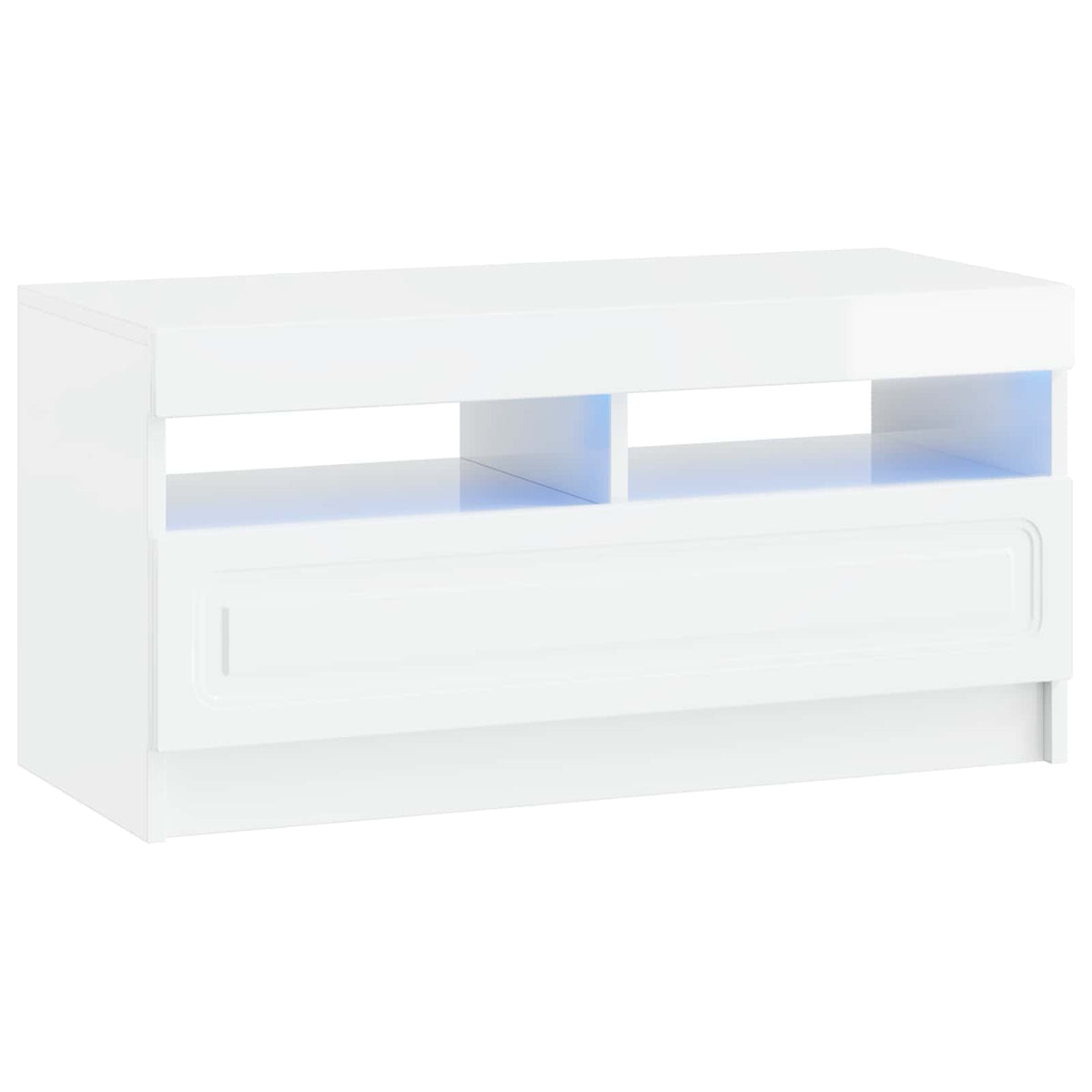 LED TV-skab UTRECHT 3 stk. Hvid højglans Konstrueret træ