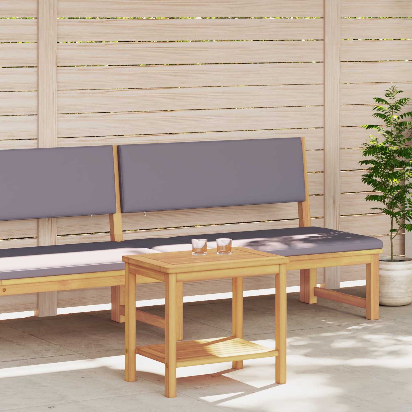 Sidebord Olie Naturlig 50 x 35 x 45 cm Massivt Akacietræ