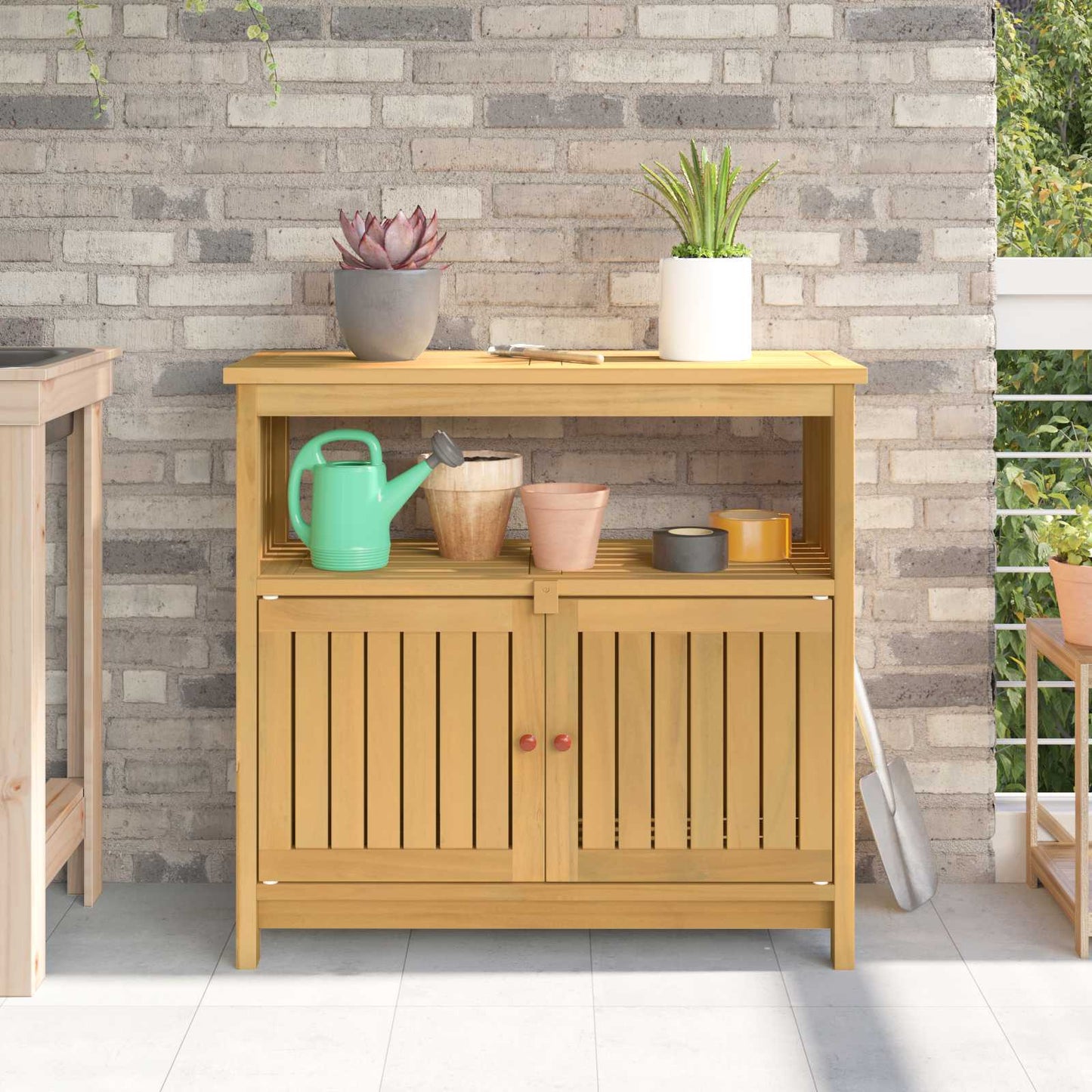 Have Konsol Bord Lys akacie 80 x 35 x 75 cm Massivt Akacietræ