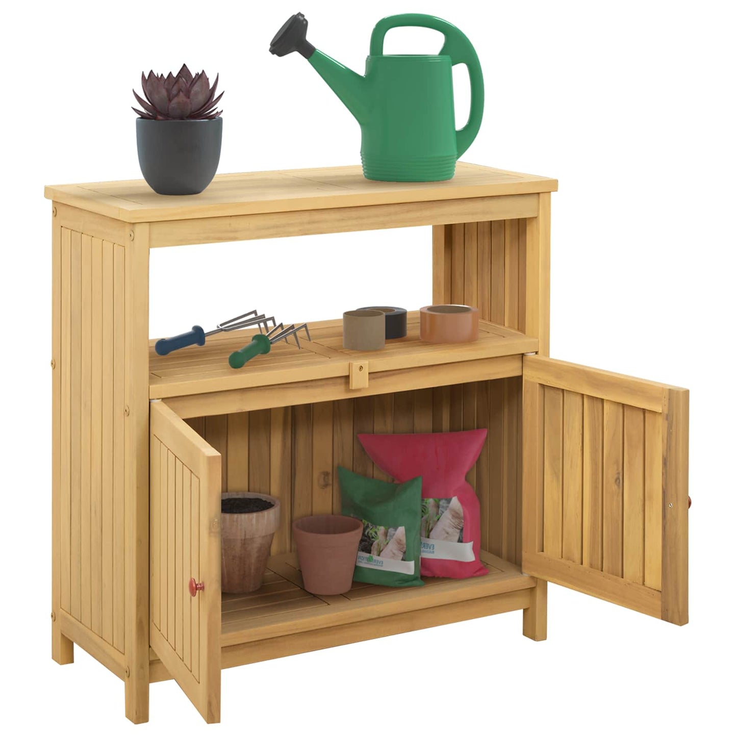 Have Konsol Bord Lys akacie 80 x 35 x 75 cm Massivt Akacietræ