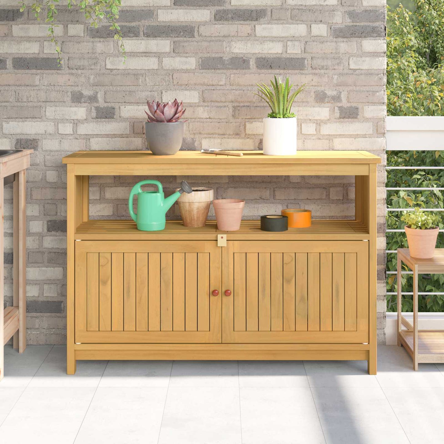 Have Konsol Bord Lys akacie 110 x 35 x 75 cm Massivt Akacietræ