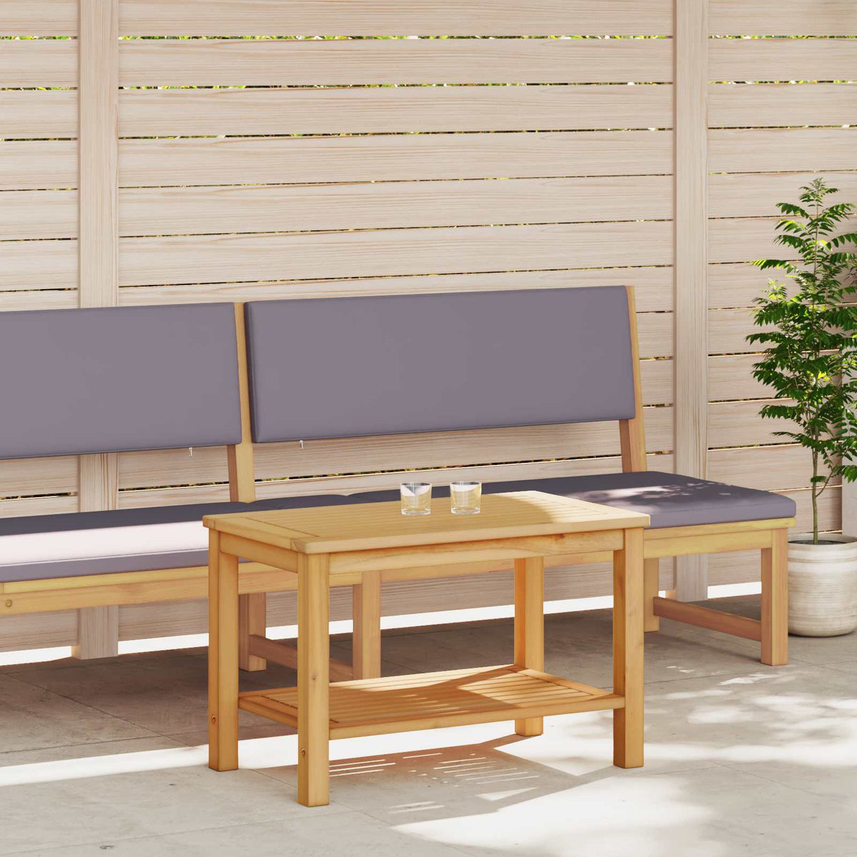 Sidebord Olie Naturlig 70 x 40 x 45 cm Massivt Akacietræ