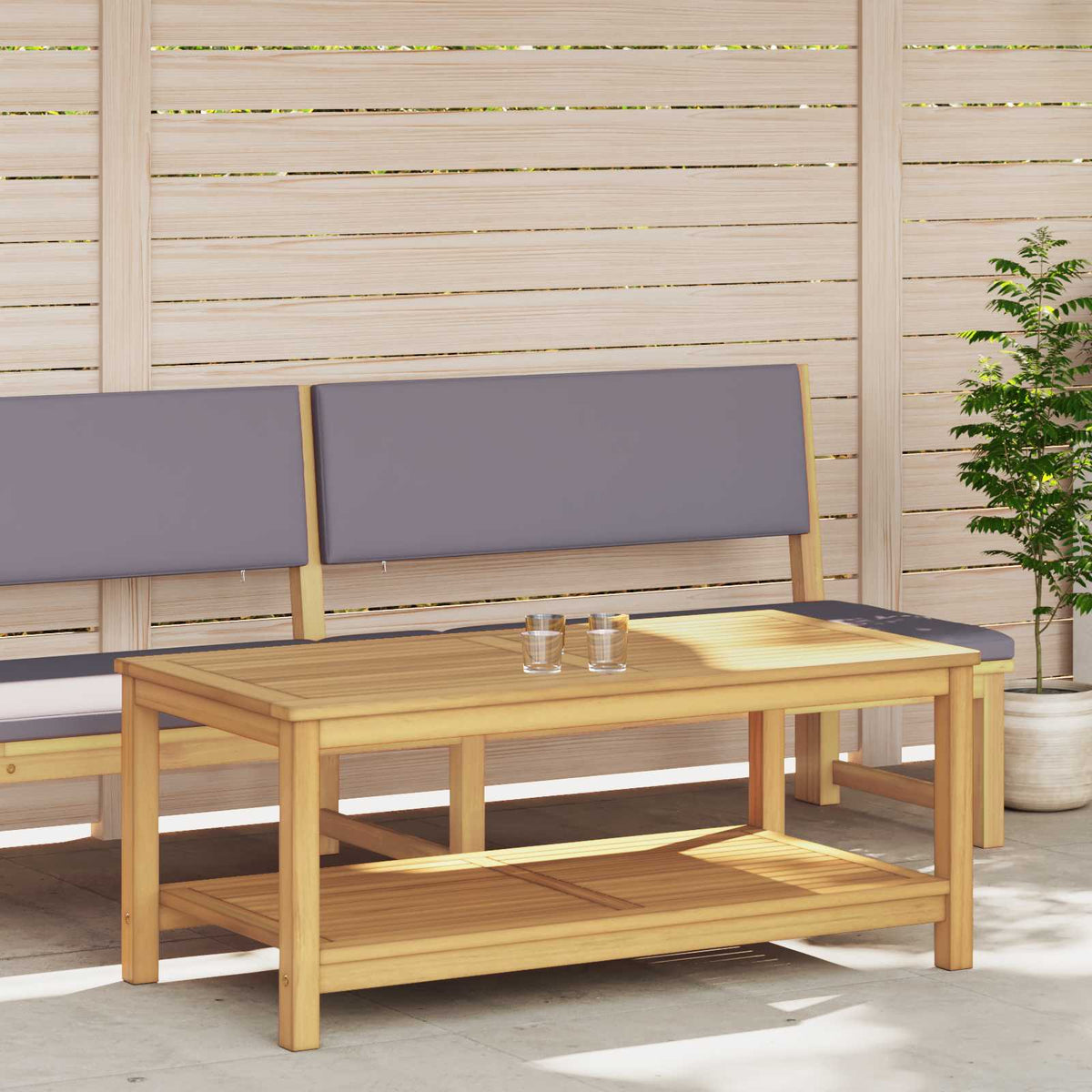 Sidebord Olie Naturlig 110 x 55 x 45 cm Massivt Akacietræ