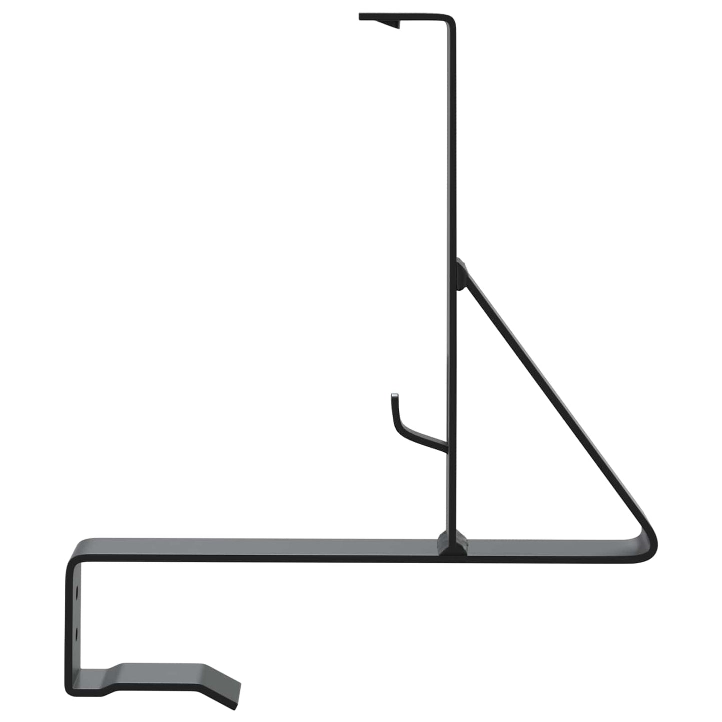 Snebeskyttelse Støtte 6 stk. Sort 29,5 x 3 x 34,5 cm Stål