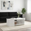 Sofabord Hvid 90 x 50 x 33 cm Konstrueret træ