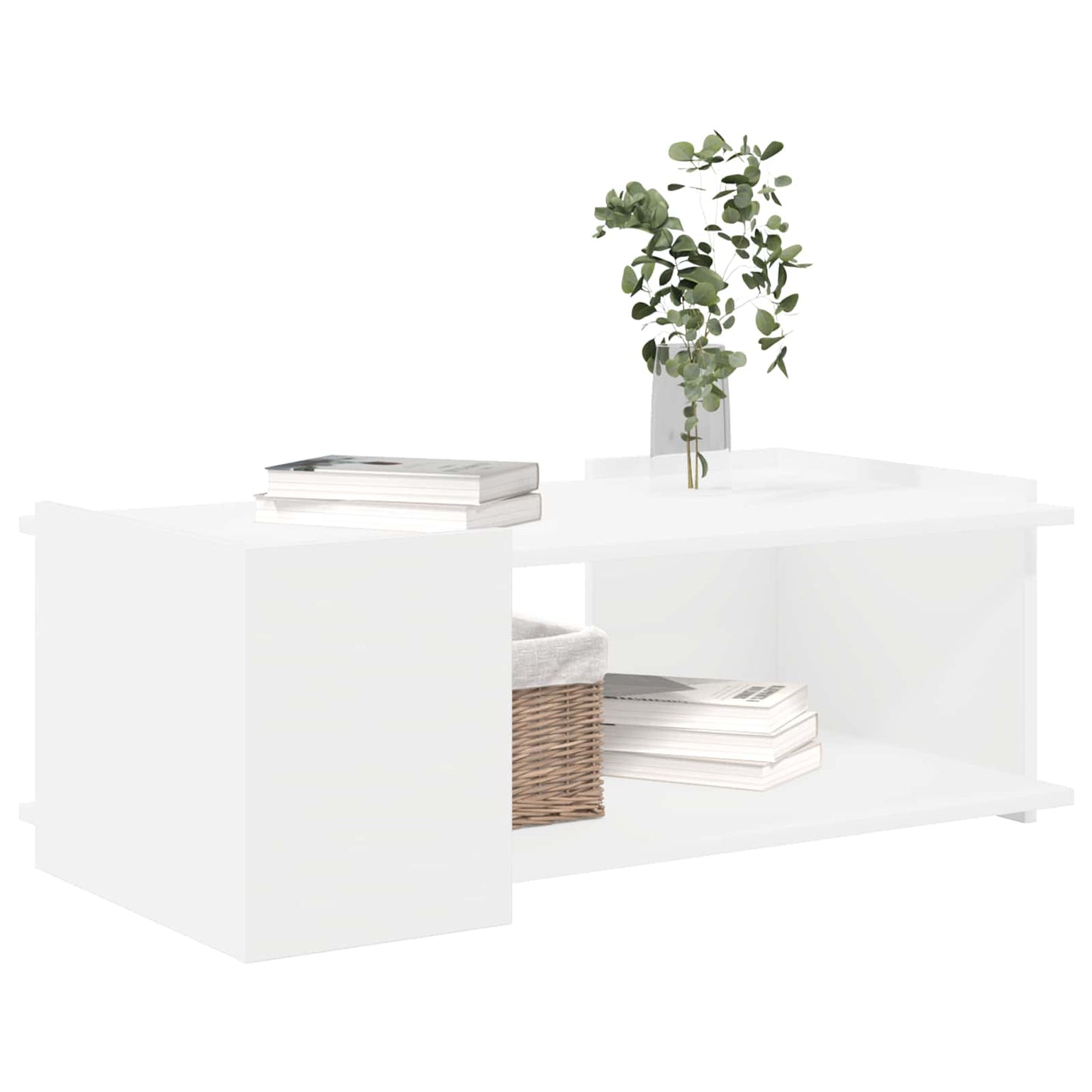 Sofabord Hvid 90 x 50 x 33 cm Konstrueret træ