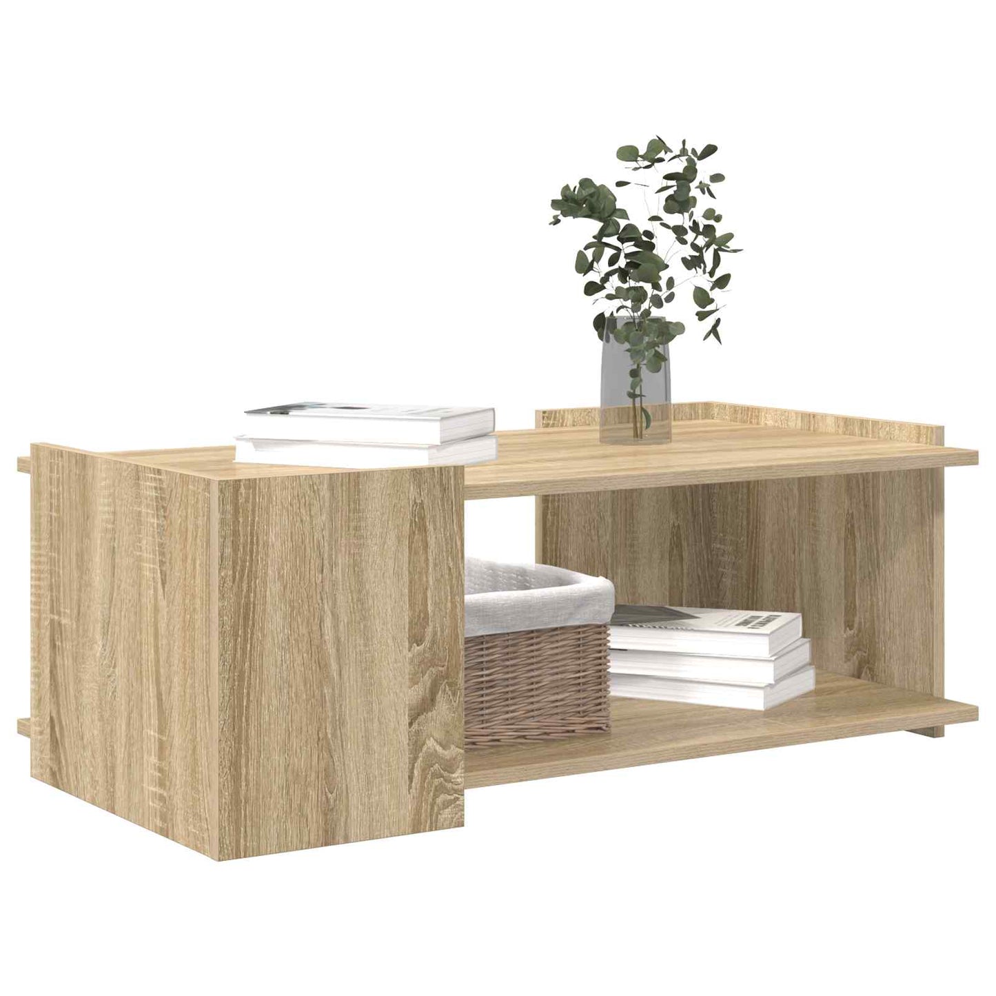 Sofabord Sonoma-eg 90 x 50 x 33 cm Konstrueret træ