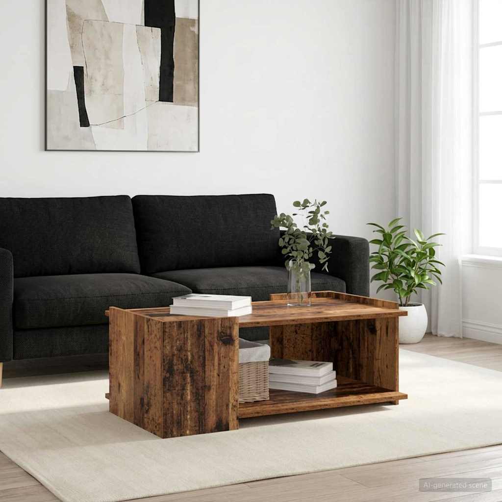 Sofabord Gammelt træ 90 x 50 x 33 cm Konstrueret træ