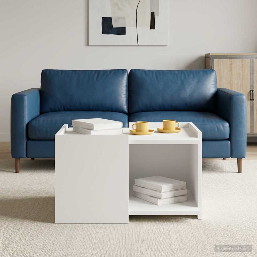 Sofabord Hvid 50,5 x 50 x 33 cm Konstrueret træ