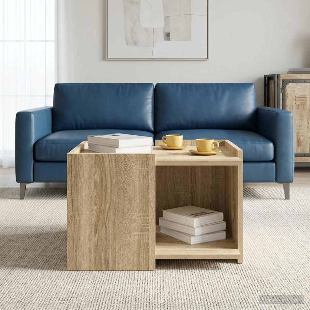 Sofabord Sonoma-eg 50,5 x 50 x 33 cm Konstrueret træ