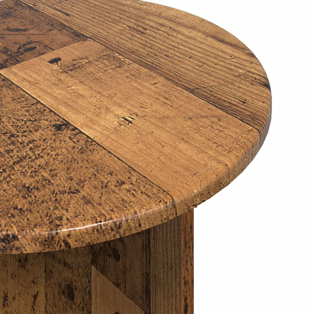 Sidebordssæt 2 stk. Gammelt træ Ø 45 x 45 cm Konstrueret træ