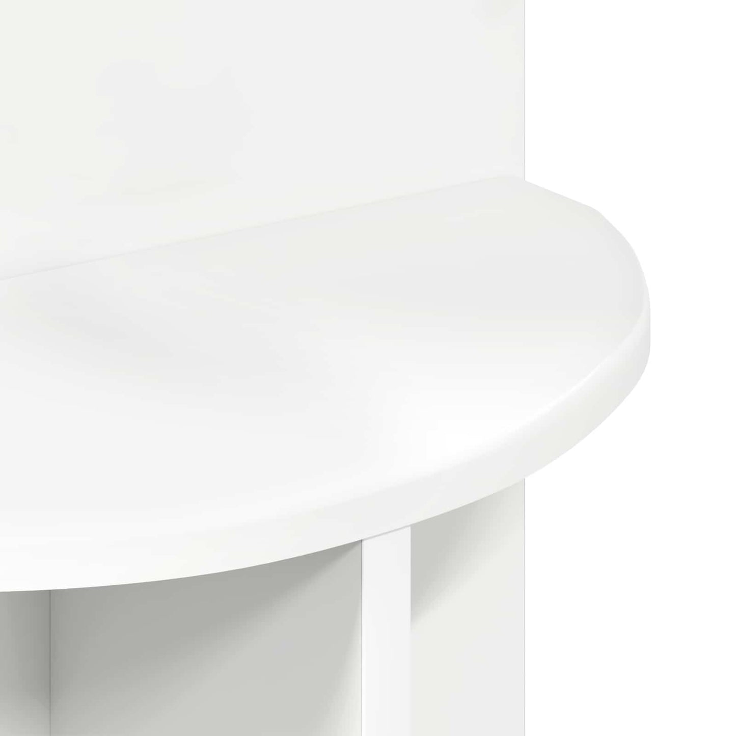 Sidebord med opbevaring Hvid Ø 39,5 x 55 cm Konstrueret træ