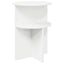 Sidebord med opbevaring Hvid Ø 39,5 x 55 cm Konstrueret træ