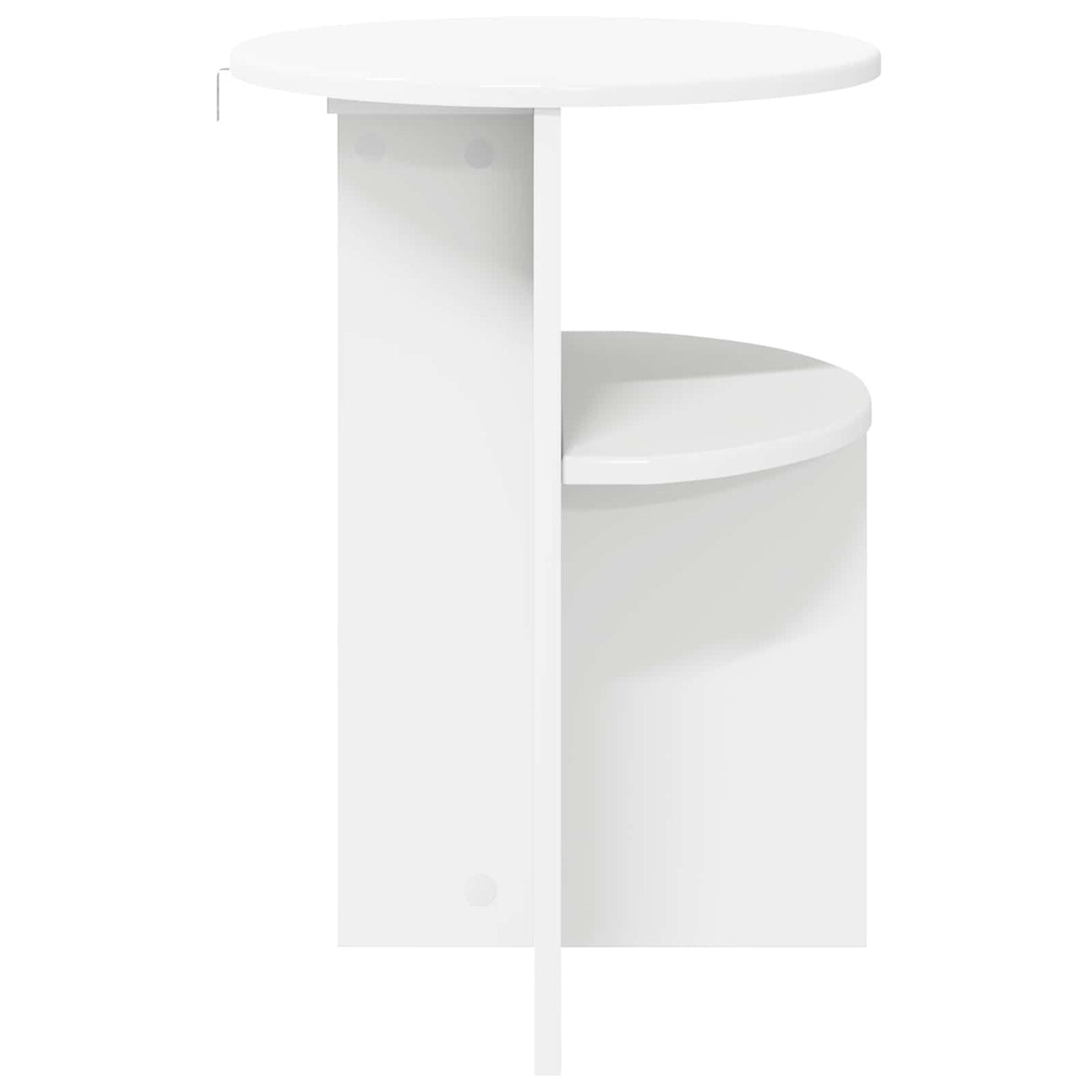 Sidebord med opbevaring Hvid Ø 39,5 x 55 cm Konstrueret træ