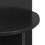 Sidebord med opbevaring Sort eg Ø 39,5 x 55 cm Konstrueret træ