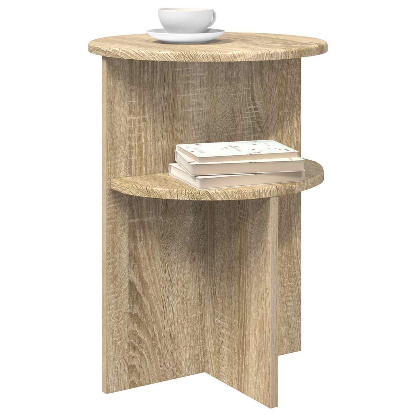 Sidebord Sonoma-eg Ø 39,5 x 55 cm Konstrueret træ