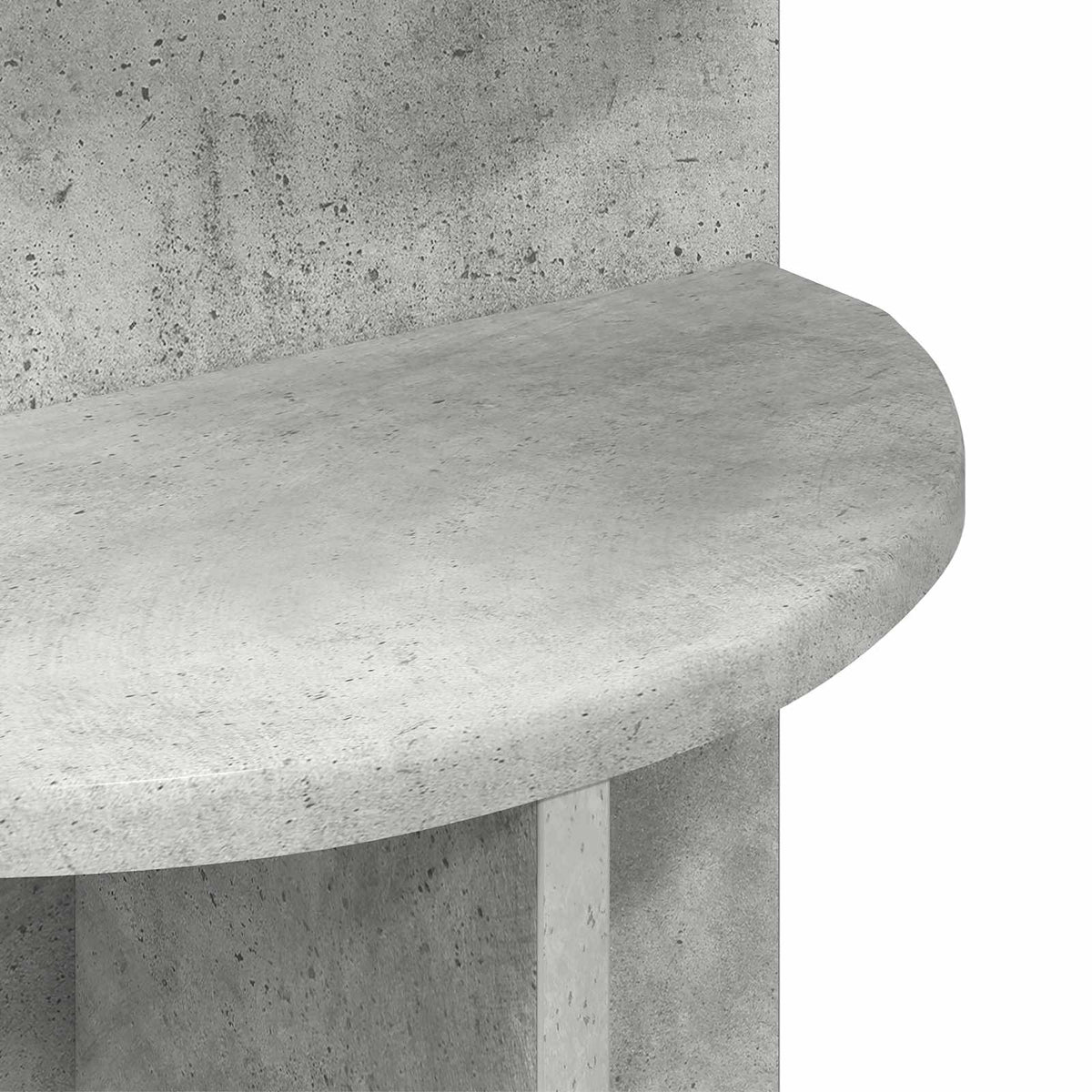 Sidebord med opbevaring Betongrå Ø 39,5 x 55 cm Konstrueret træ