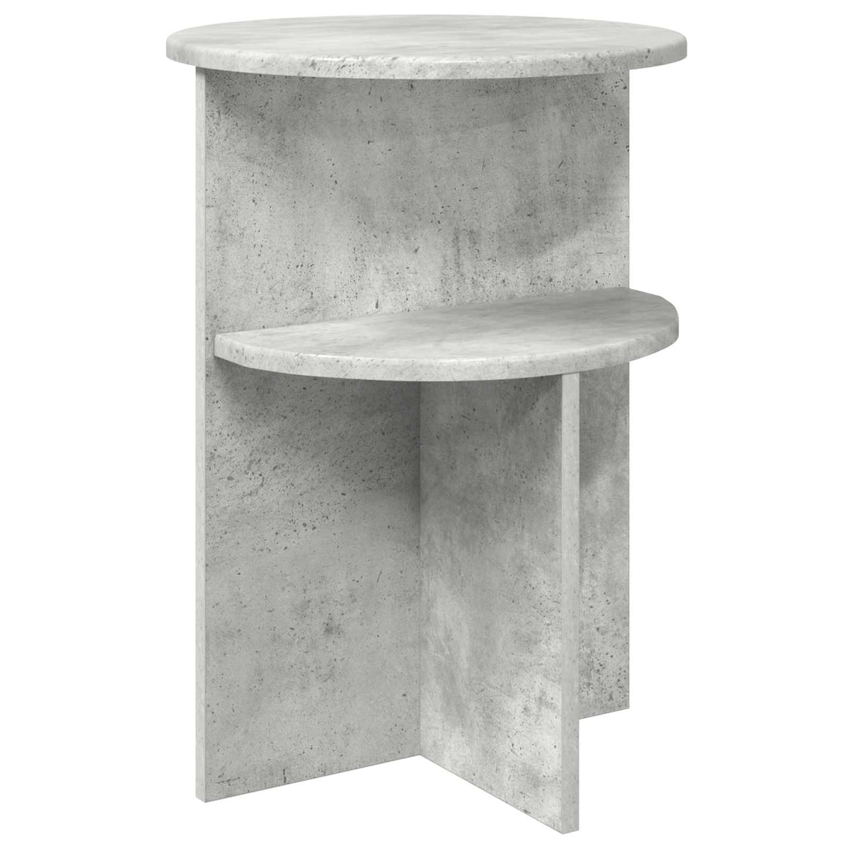 Sidebord med opbevaring Betongrå Ø 39,5 x 55 cm Konstrueret træ