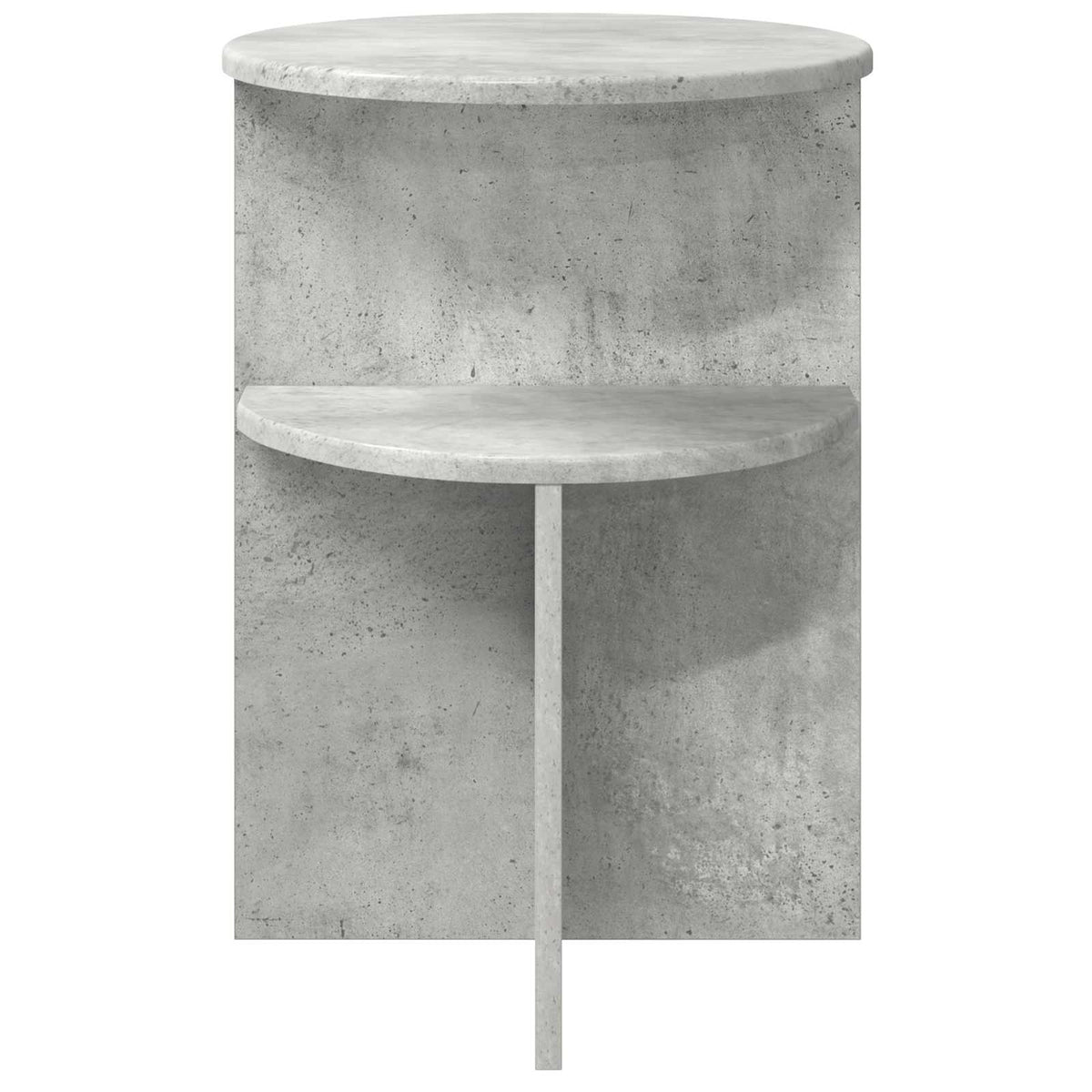 Sidebord med opbevaring Betongrå Ø 39,5 x 55 cm Konstrueret træ
