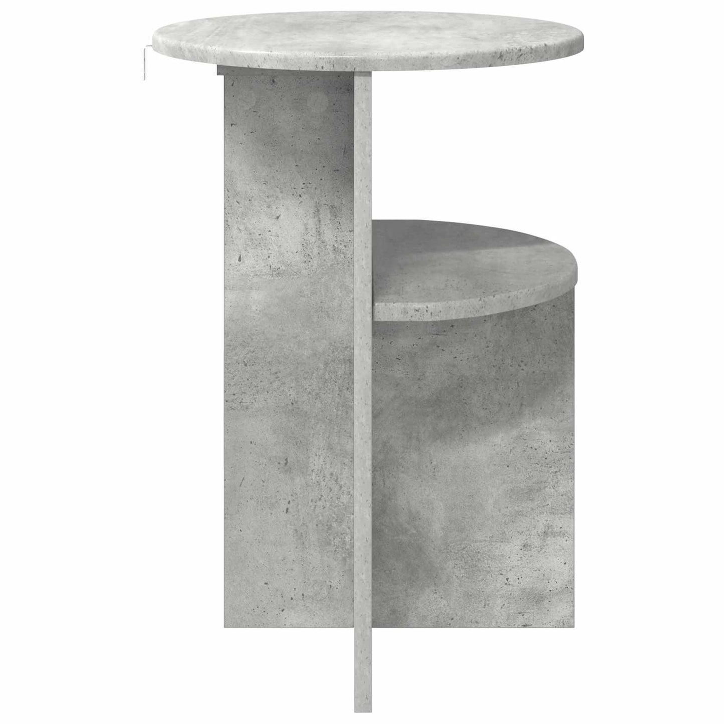 Sidebord med opbevaring Betongrå Ø 39,5 x 55 cm Konstrueret træ