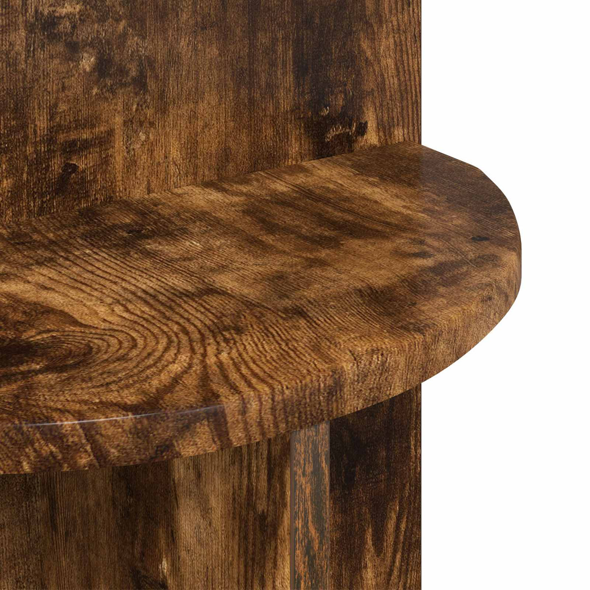 Sidebord med opbevaring Røget eg Ø 39,5 x 55 cm Konstrueret træ