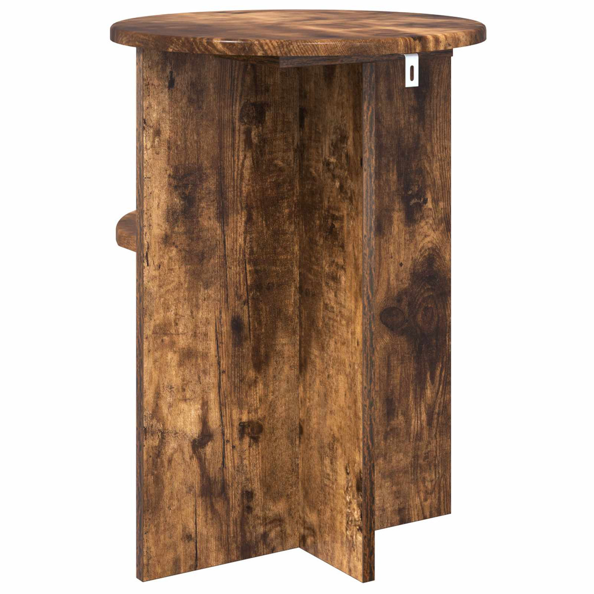Sidebord med opbevaring Røget eg Ø 39,5 x 55 cm Konstrueret træ