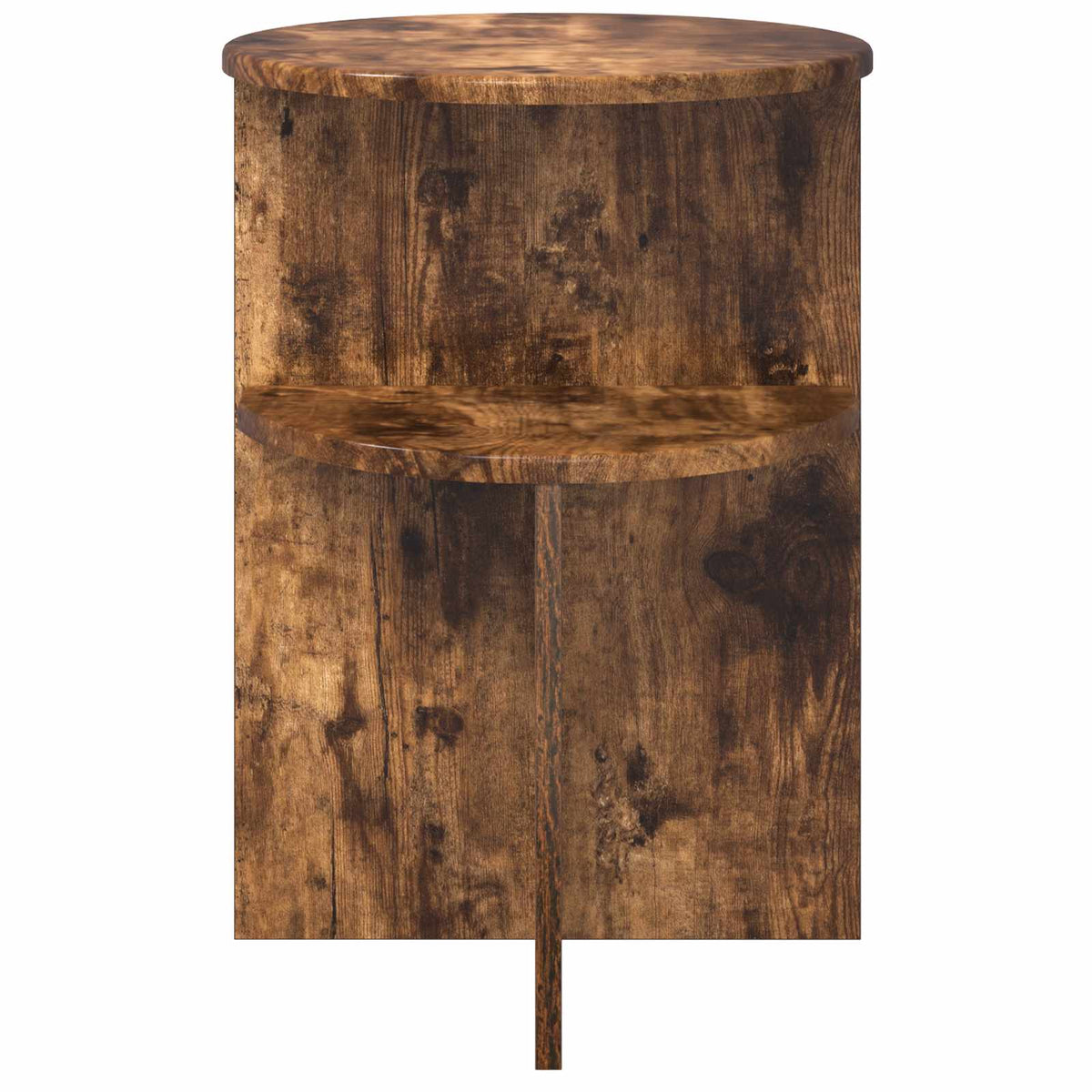 Sidebord med opbevaring Røget eg Ø 39,5 x 55 cm Konstrueret træ